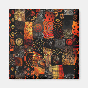 Íman Magnet de Padrão Tribal Africano