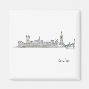 Íman Magnet de Paisagem da Arquitetura Big Ben de Londr