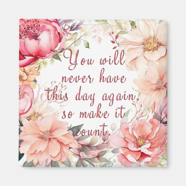 Íman Magnet de Palavras Inspiracionais e Motivacionais (Frente)