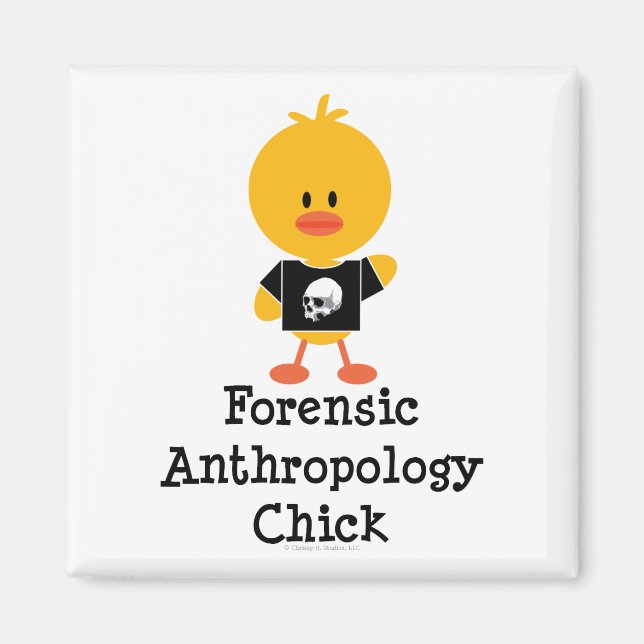 Íman Magnet de Pintinho de Antropologia Forense (Frente)