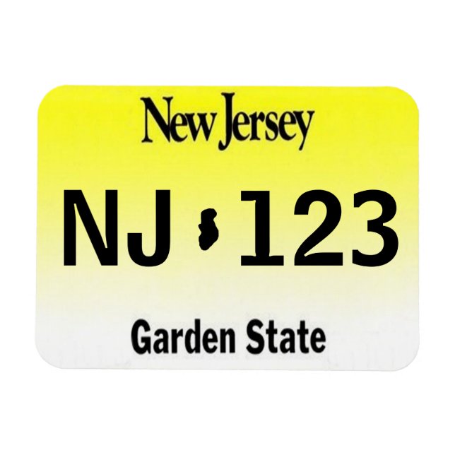 Íman Magnet de Placa de Licença NJ (Horizontal)