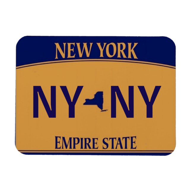 Íman Magnet de Placa de Licença NY (Horizontal)