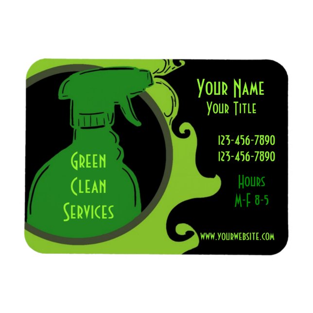 Íman MAGNET de promocional de tema do Green Clean (Horizontal)