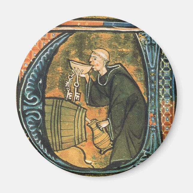 Íman Magnet de Provando Monge Medieval (Frente)