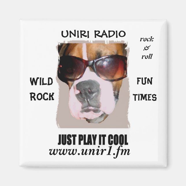 ÍMAN MAGNET DE RÁDIO UNIR1 COM CABEÇA DE BOXER (Frente)