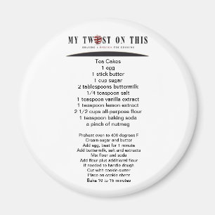 Íman Magnet ™ de Receita de Bolo de Chá