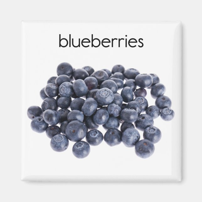 Íman Magnet De Refrigerador De Airelas Blueberry (Frente)