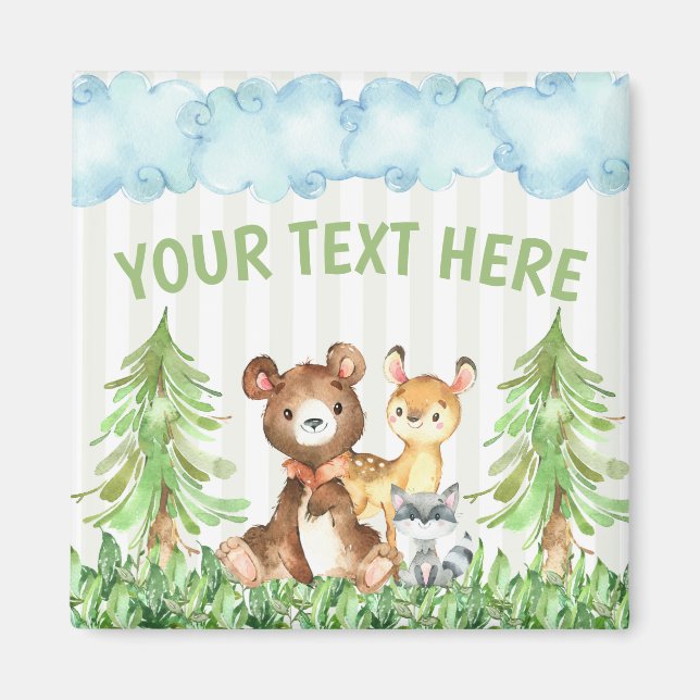 Íman Magnet De Refrigerador De Animais Da Madeira (Frente)