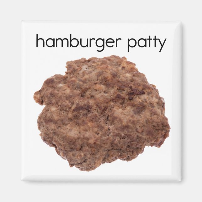Íman Magnet de Refrigerador de Patentes de Hamburger (Frente)