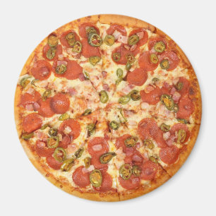 Íman Magnet De Refrigerador De Pizza De Pepperoni E De