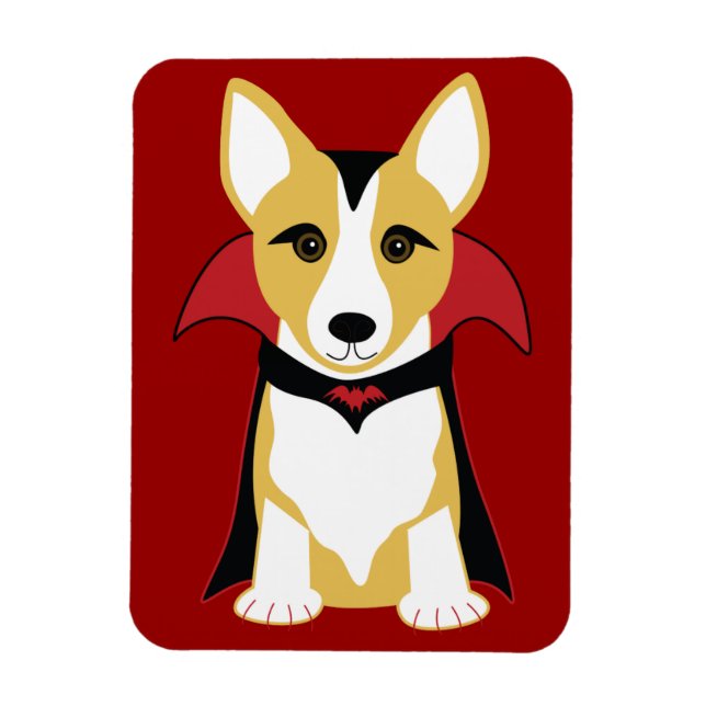Íman Magnet de Refrigerador de Vampiro Corgi (Vertical)