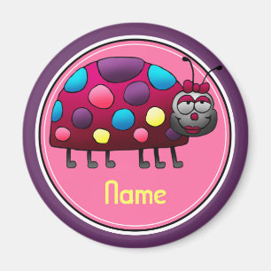 Íman Magnet De Refrigerador, Modelo De Nome, Ladybug Cu