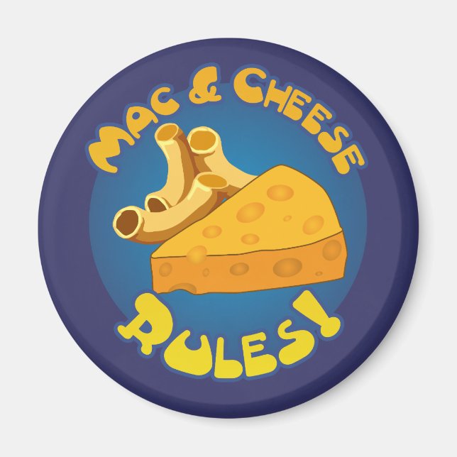 Íman Magnet de Regras de Mac & Queijo (Frente)