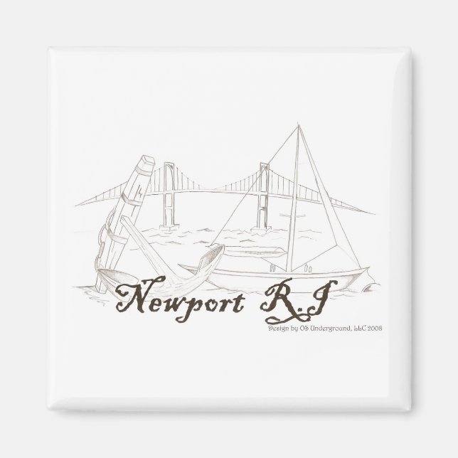 Íman Magnet de RI de Newport (Frente)