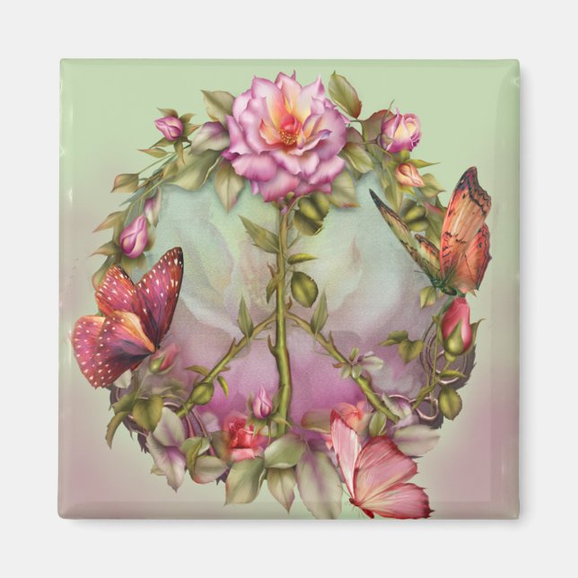 Íman Magnet de Rosas de Paz (Frente)