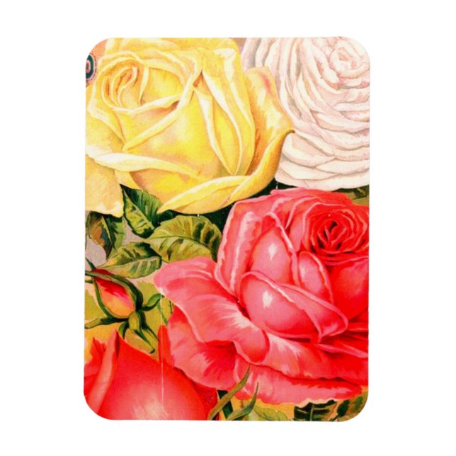 Íman Magnet de Rosas de Vintage (Vertical)