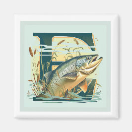 Íman Magnet de Salmão na Praça Marshian