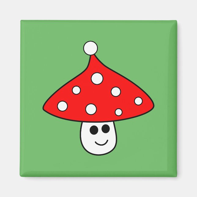 Íman Magnet de Santa Hat Mushroom (Frente)