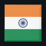 Íman Magnet de Sinalizador da Índia<br><div class="desc">Íman decorativo com a bandeira da Índia - Personalize-o: ajuste imagens; adicione um nome/slogan para presentes pessoais; adicione um logotipo de empresa/clube para itens de promocional © 2008 FlagAndMap.</div>