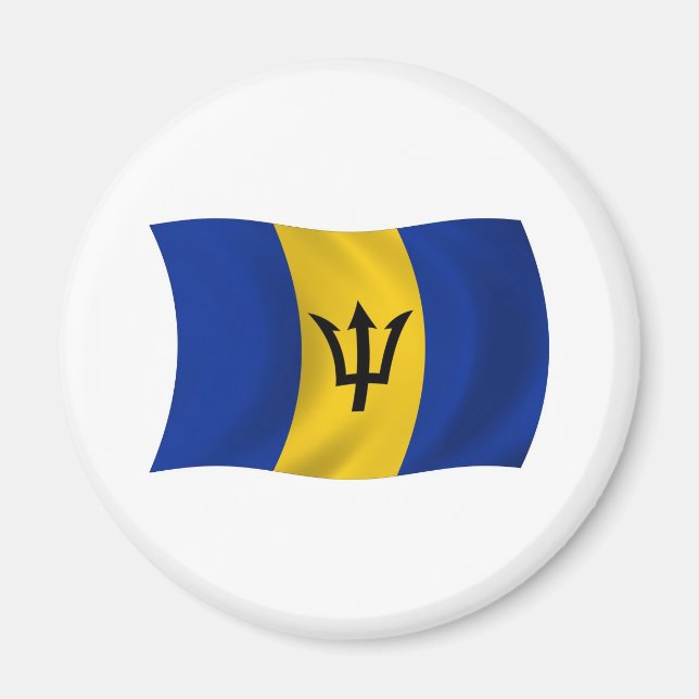 Íman Magnet de Sinalizador de Barbados (Frente)