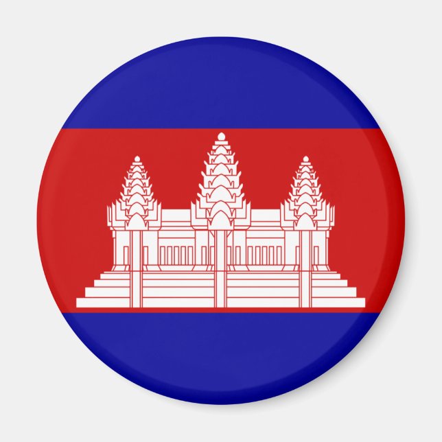Íman Magnet de Sinalizador do Camboja (Frente)