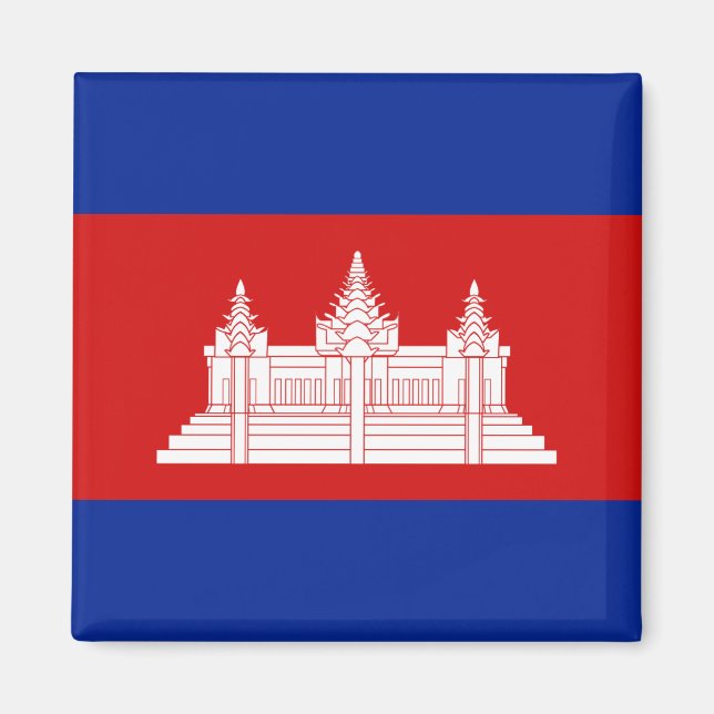 Íman Magnet de Sinalizador do Camboja (Frente)
