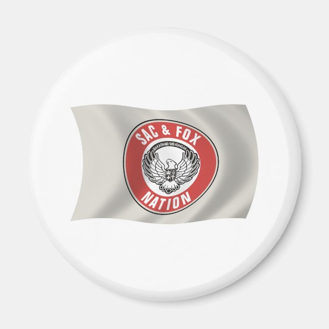 Íman Magnet de Sinalizador Sac & Fox Nation (Oklahoma) (Frente)