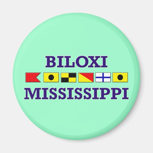 Íman Magnet de Sinalizadores Náuticos de Biloxi (Frente)