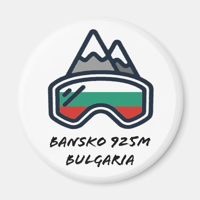 Íman Magnet De Snowboard De Bansko Ski (Frente)