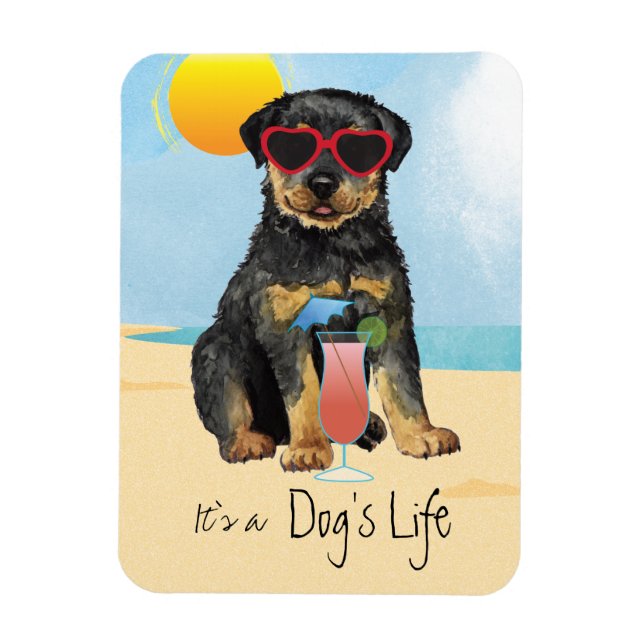 Íman Magnet de Summer Rottweiler (Vertical)