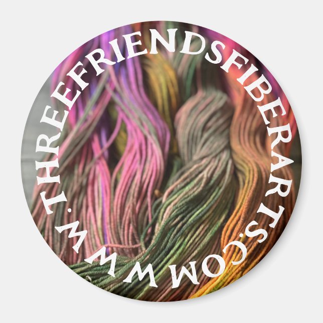 Íman Magnet de Três AmigosFiberArts (Frente)