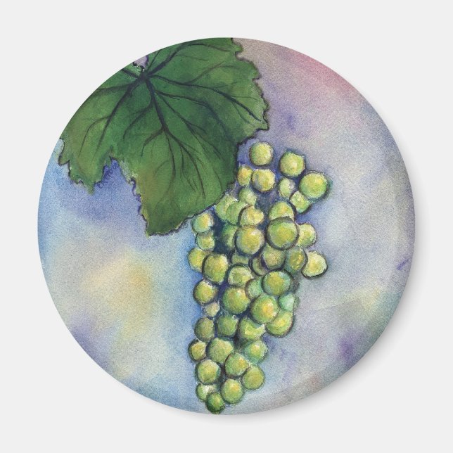 Íman Magnet De Uvas De Vinho Chardonnay (Frente)