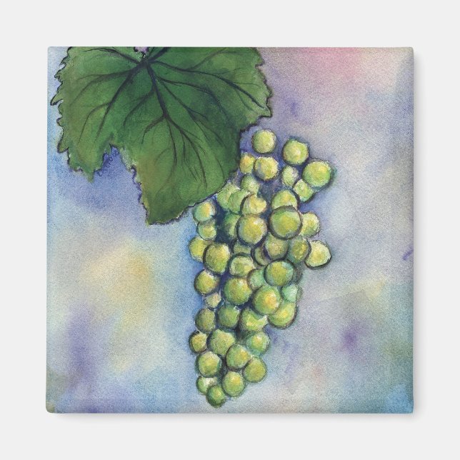 Íman Magnet De Uvas De Vinho Chardonnay (Frente)