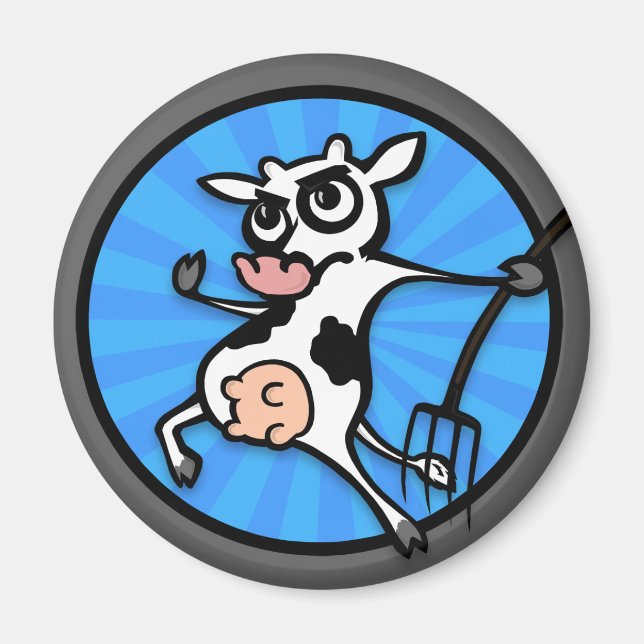 ÍMAN MAGNET DE VACA DE CARTÃO ENGRAÇADO (Frente)