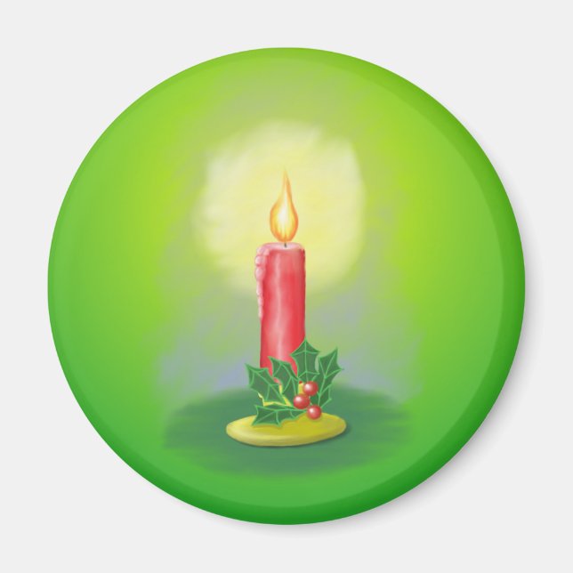 Íman Magnet de Velas de Feriado (Frente)