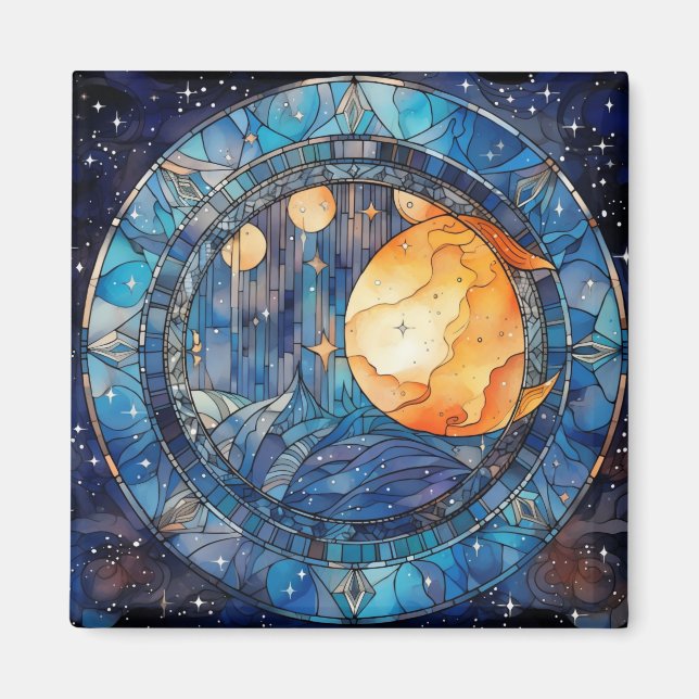 Íman Magnet De Vidro Celestial (Frente)