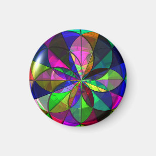 Íman Magnet De Vidro (Design Geométrico)