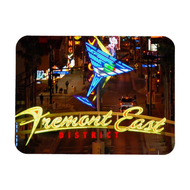 Íman Magnet De Vidro Neon Martini Las Vegas (Horizontal)