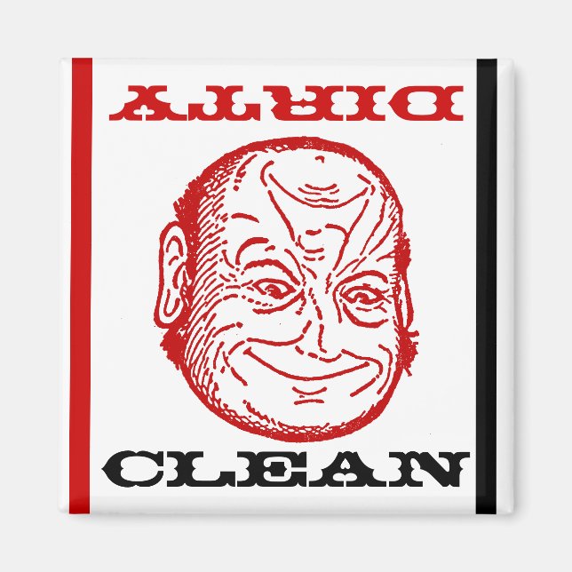 Íman Magnet Dishwasher Butler Limpo Disco óptico sujo (Frente)