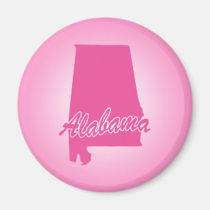 Íman Magnet do Alabama, rosa,