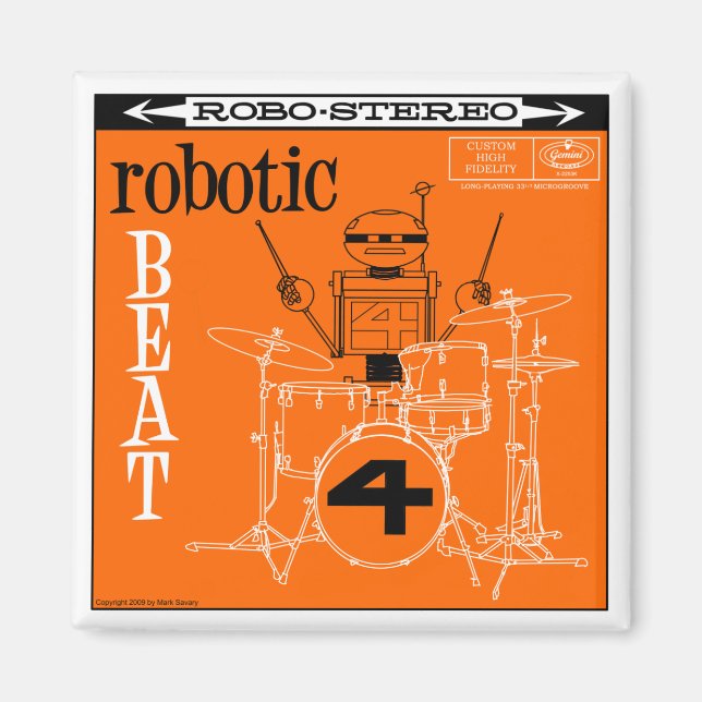 Íman Magnet do Autumn Lake "ROBOTIC BEAT LP" (Frente)