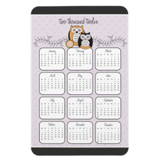 Íman Magnet do Calendário 2012 do Modern Owls