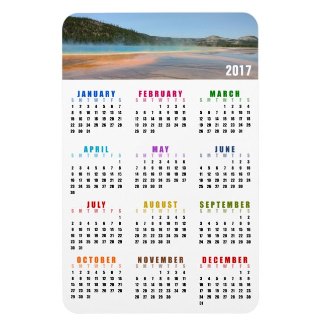 Íman Magnet do Calendário Grand Prismatic Primavera 201 (Vertical)