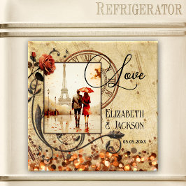 Íman Magnet do Casamento vintage de Fotografias de Músi