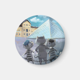 Íman Magnet do Círculo Louvre (Várias dimensões)