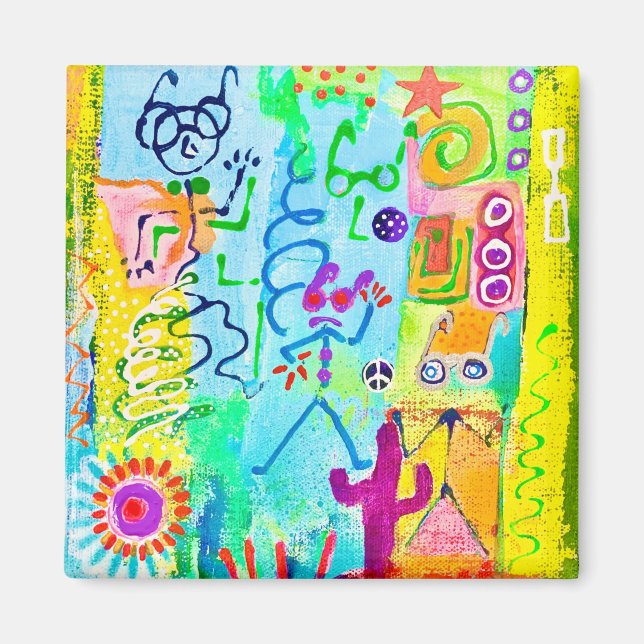 Íman Magnet do Desert Stick Zombies (Frente)