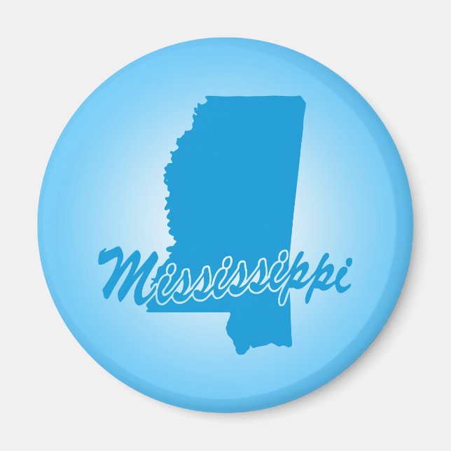 Íman Magnet do Estado do Mississippi (Frente)