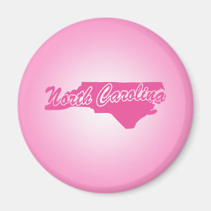 Íman Magnet do estado rosa da Carolina do Norte