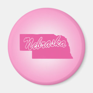 Íman Magnet do estado rosa do Nebraska