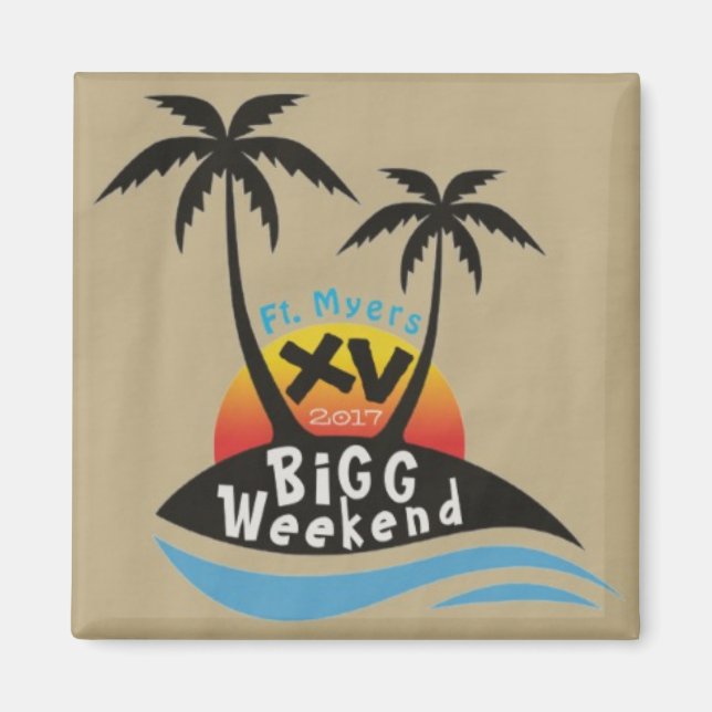 Íman Magnet do final de semana XV BiGG (Frente)